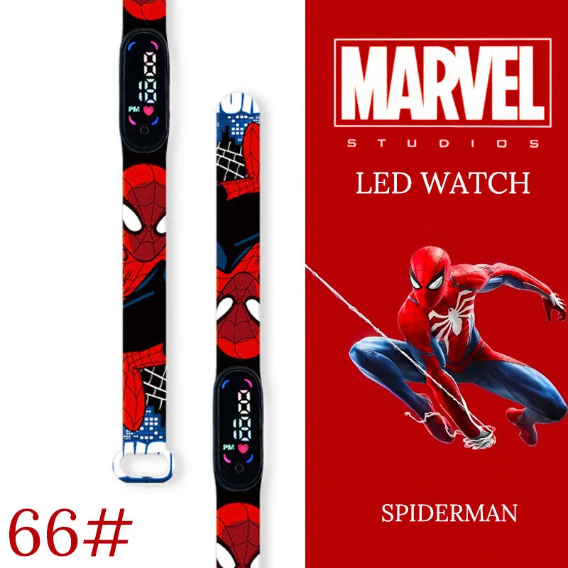 Spiderman Kid's Waterproof Children Digital Watch Boys LED Clock