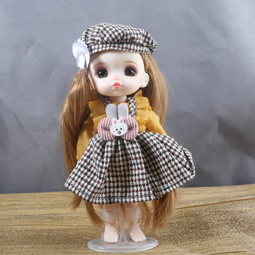 16cm BJD Doll Full Set 13 Moveable Joint Dolls Cartoon Dress Bjd Toy