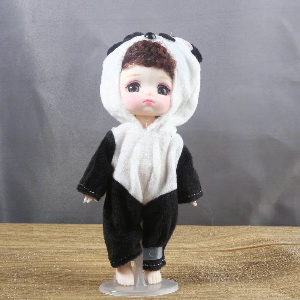 16cm BJD Doll Full Set 13 Moveable Joint Dolls Cartoon Dress Bjd Toy
