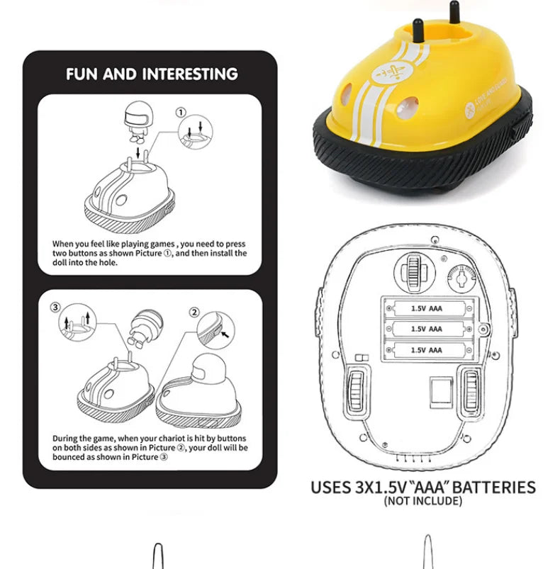 Car Pop-up Doll Crash Bounce Ejection Light Children's Remote Control Toys