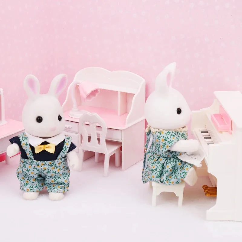 Forest Animal Family Dollhouse Furniture 1/12 Miniature Toys Girl Dolls