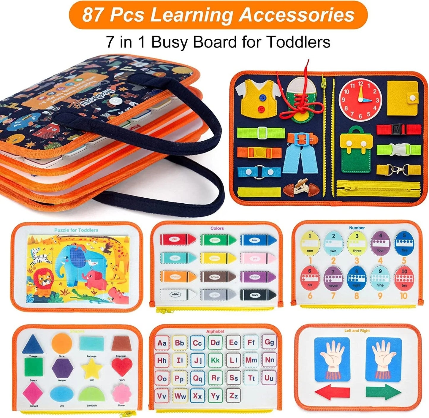 Toddler Busy Board Toddler Travel Toys Montessori Educational Toys