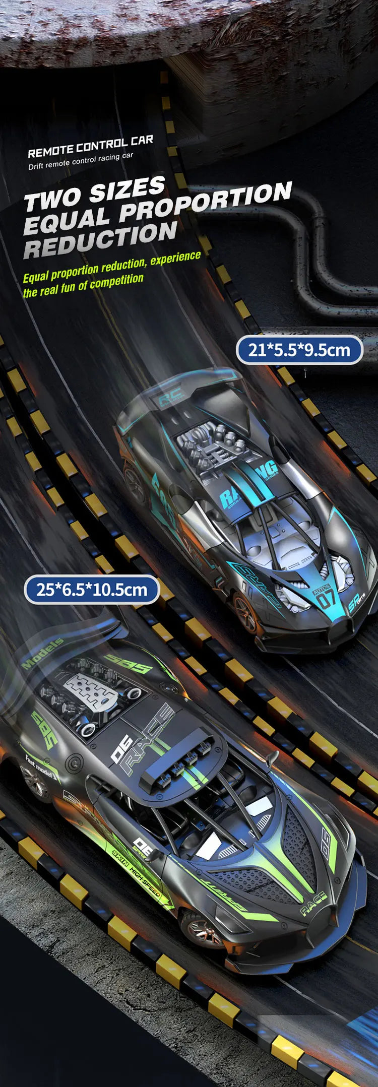 4Ch High-Speed Remote Control Car with Electric Sportscar Vehicle Model