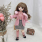 30cm Bjd Doll 12 Moveable Joints 1/6 Girl's Dress 3D Brown Eyes Toy