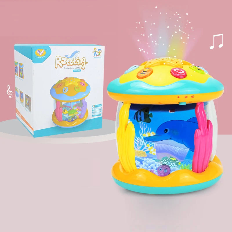 Baby Toys 1-3 Years Babies Ocean Light Rotary Projector Musical Toys Montessori Early Educational Sensory Toys