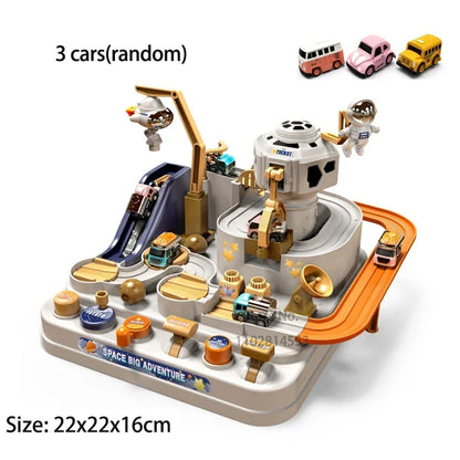 Racing Rail Car for Children Adventure Game Mechanical Interactive Train
