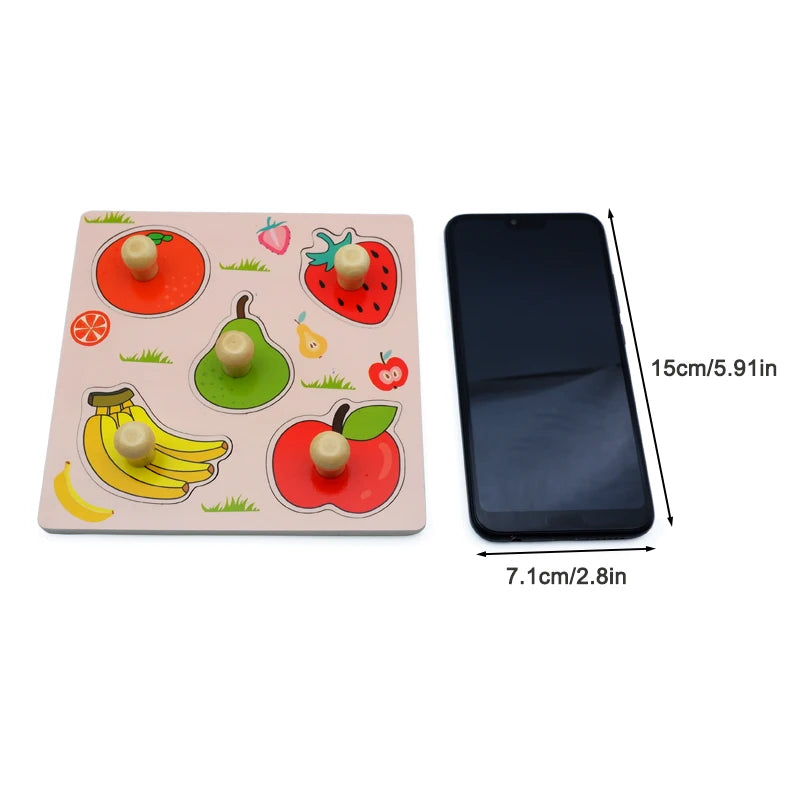 Children Hand Scratch Board Game, 3D Puzzle Early Education Matching Board Game