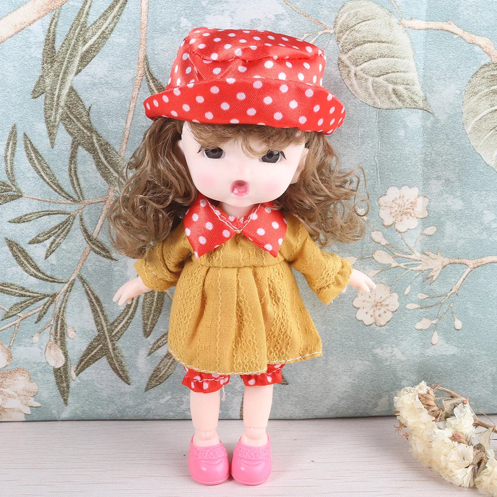 16cm BJD Doll Full Set 13 Moveable Joint Dolls Cartoon Dress Bjd Toy
