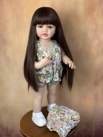 BZDOLL 55CM 22Inch Can Stand Reborn Baby Doll Soft Silicone Body Princess