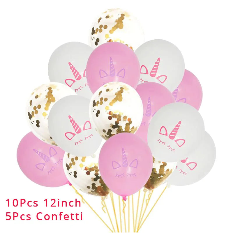 Unicorn Plate Napkin Cups Unicorn Party Supplies Balloons Kids Birthday Party Decoration Baby Shower Girl Kid Birthday Supplies
