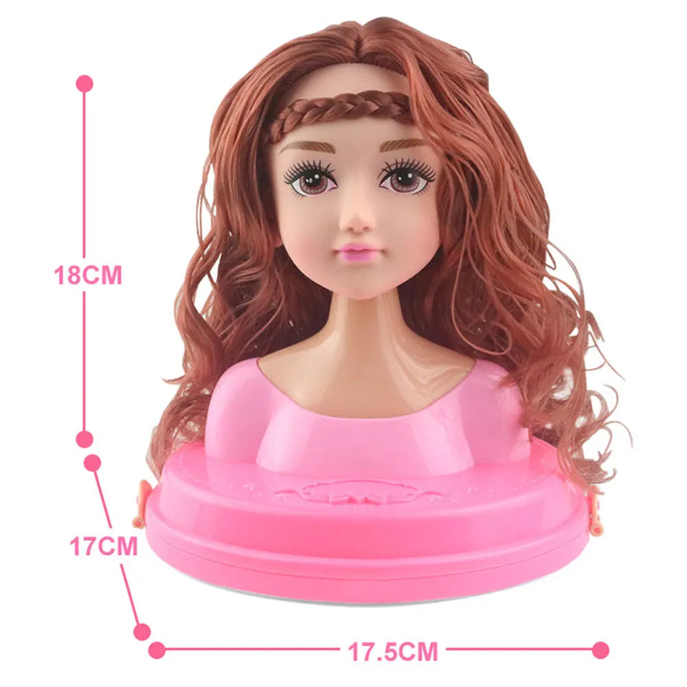 Dolls Styling Head Makeup Comb Hair Toy Doll Set Pretend Play Princess