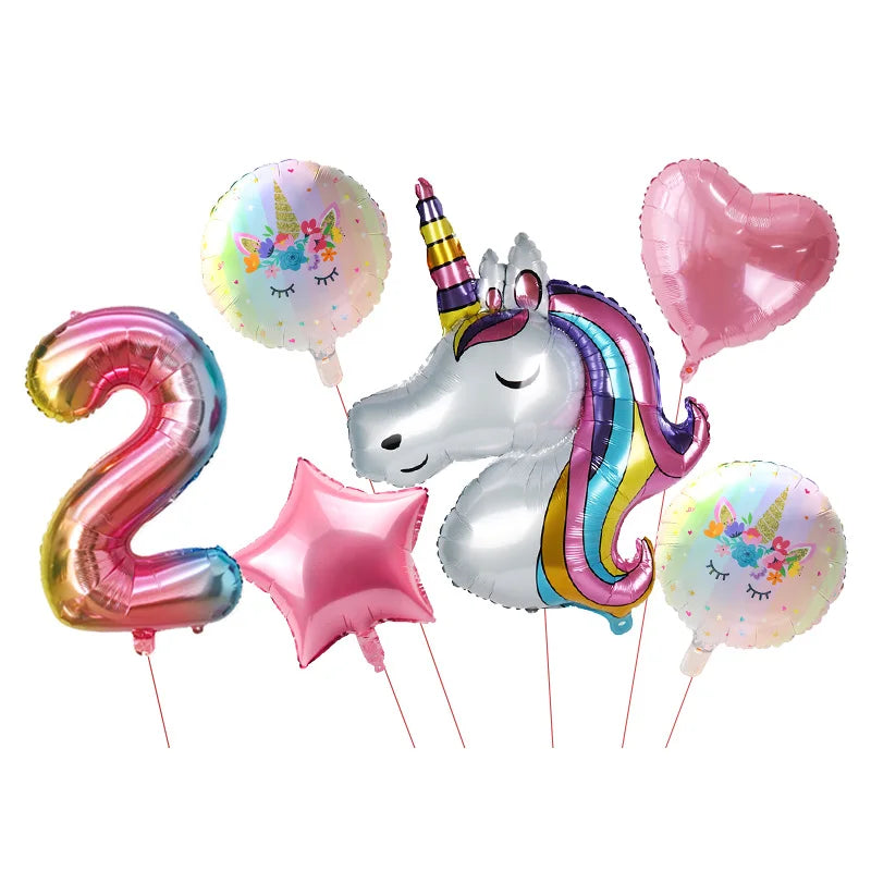 Unicorn Plate Napkin Cups Unicorn Party Supplies Balloons Kids Birthday Party Decoration Baby Shower Girl Kid Birthday Supplies