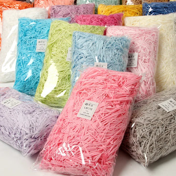 100g Colorful Shred Crinkle Paper Raffia Shredded Confetti Birthday Gift Box Filling Material Wedding Party DIY Packaging Decor