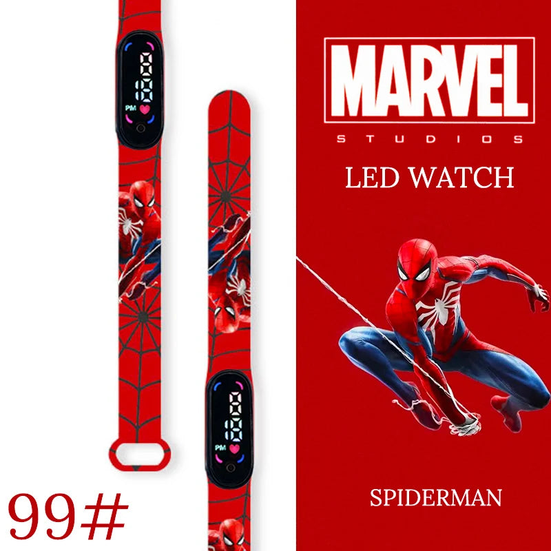 Spiderman Kid's Waterproof Children Digital Watch Boys LED Clock