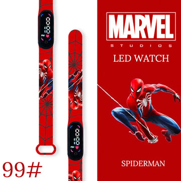 Spiderman Kid's Waterproof Children Digital Watch Boys LED Clock