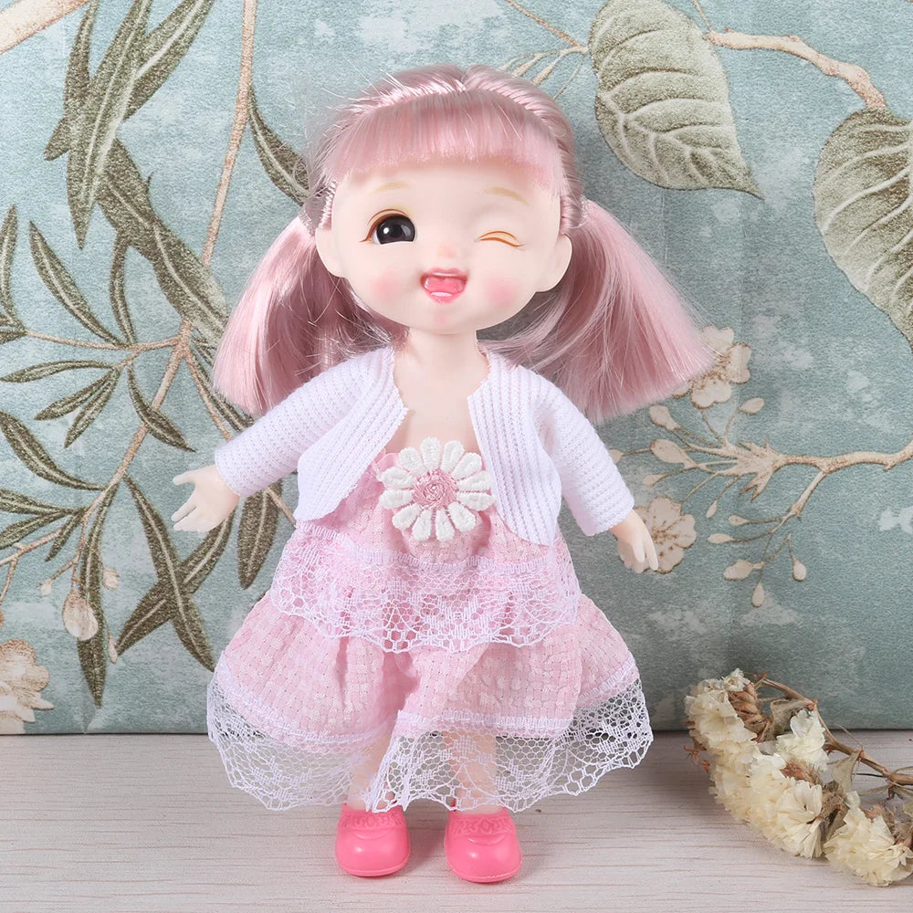 16cm BJD Doll Full Set 13 Moveable Joint Dolls Cartoon Dress Bjd Toy