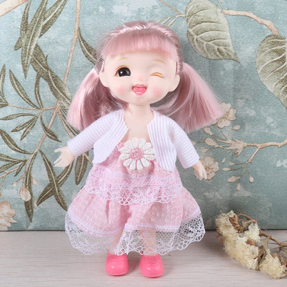 16cm BJD Doll Full Set 13 Moveable Joint Dolls Cartoon Dress Bjd Toy