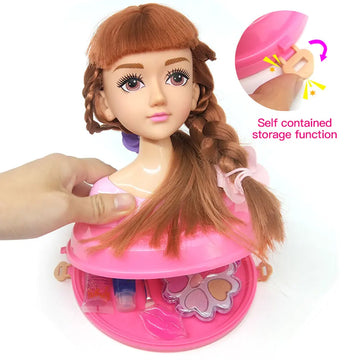 Dolls Styling Head Makeup Comb Hair Toy Doll Set Pretend Play Princess