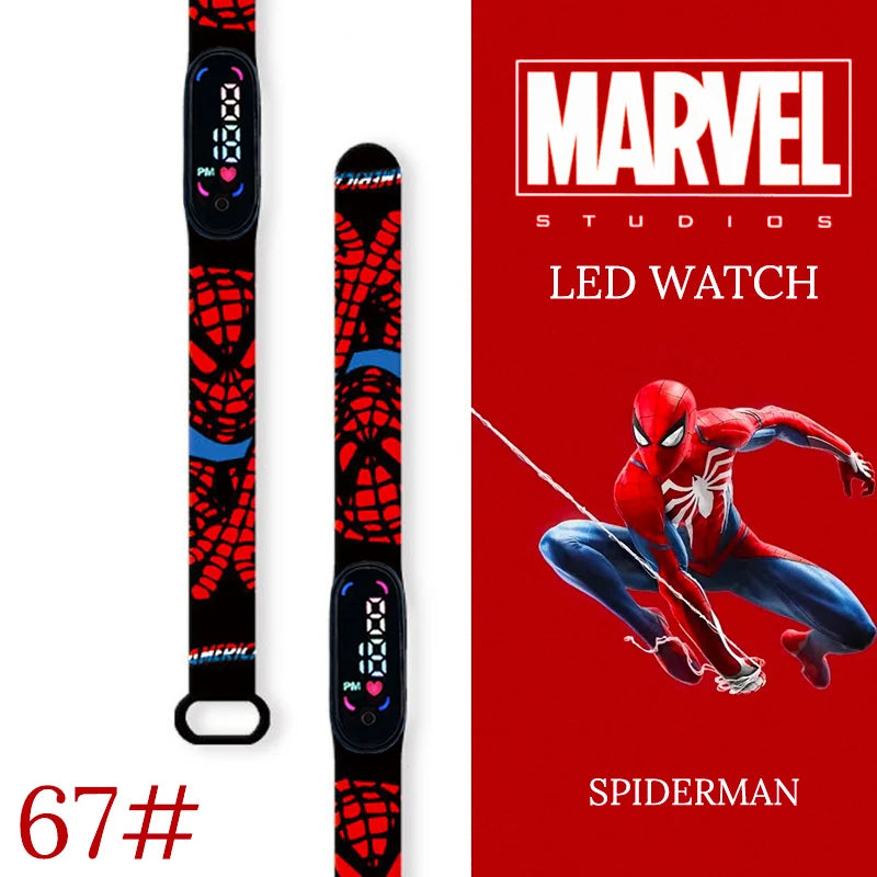 Spiderman Kid's Waterproof Children Digital Watch Boys LED Clock