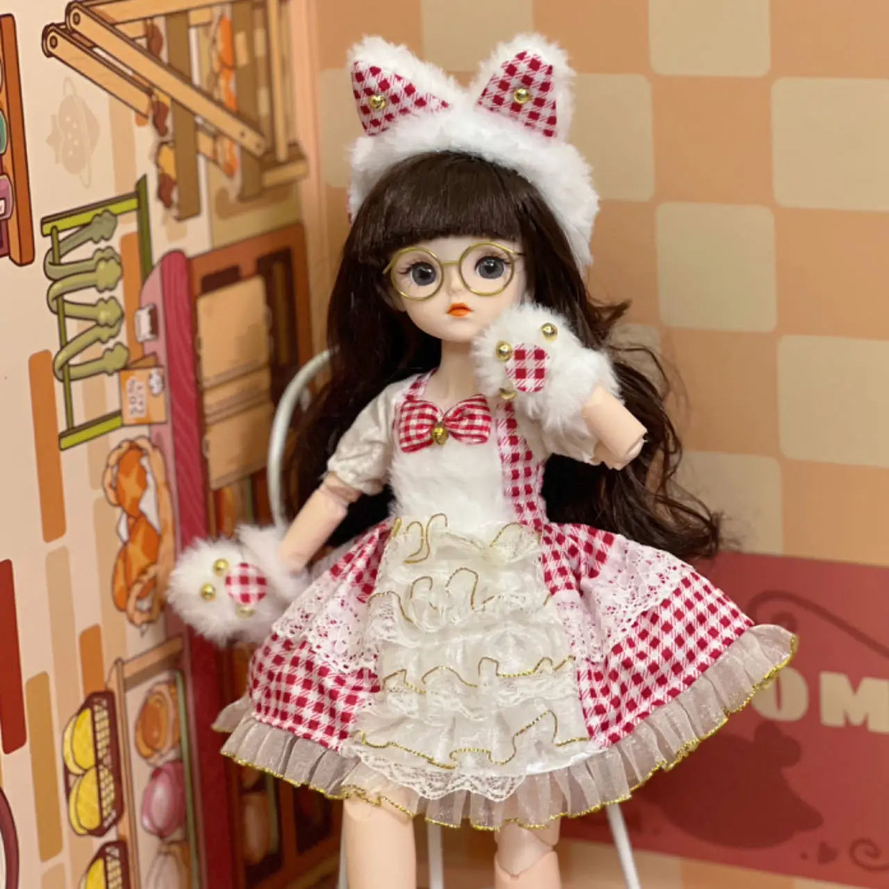 30cm Doll 6-point BJD Dress Doll Little Princess Lolita Girl Toy Doll Multi Joint