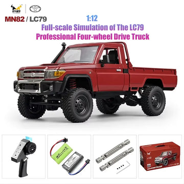 MN82 1:12 Retro with LED Lights, Full Scale Analog LC79, Four-wheel RC Car