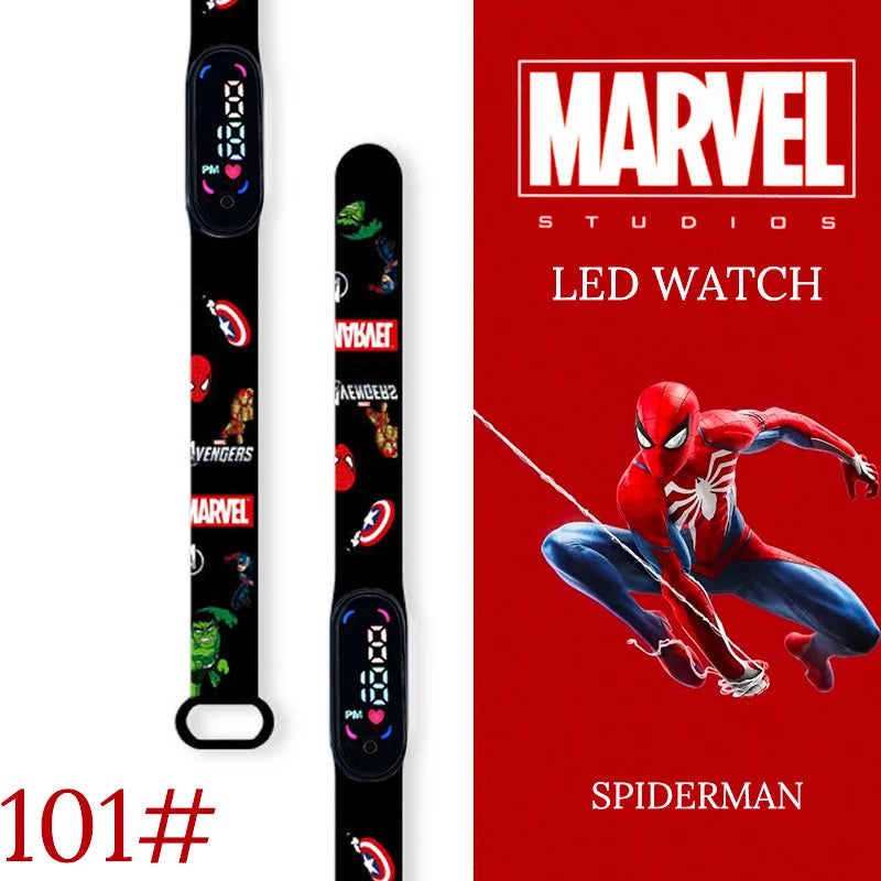 Spiderman Kid's Waterproof Children Digital Watch Boys LED Clock