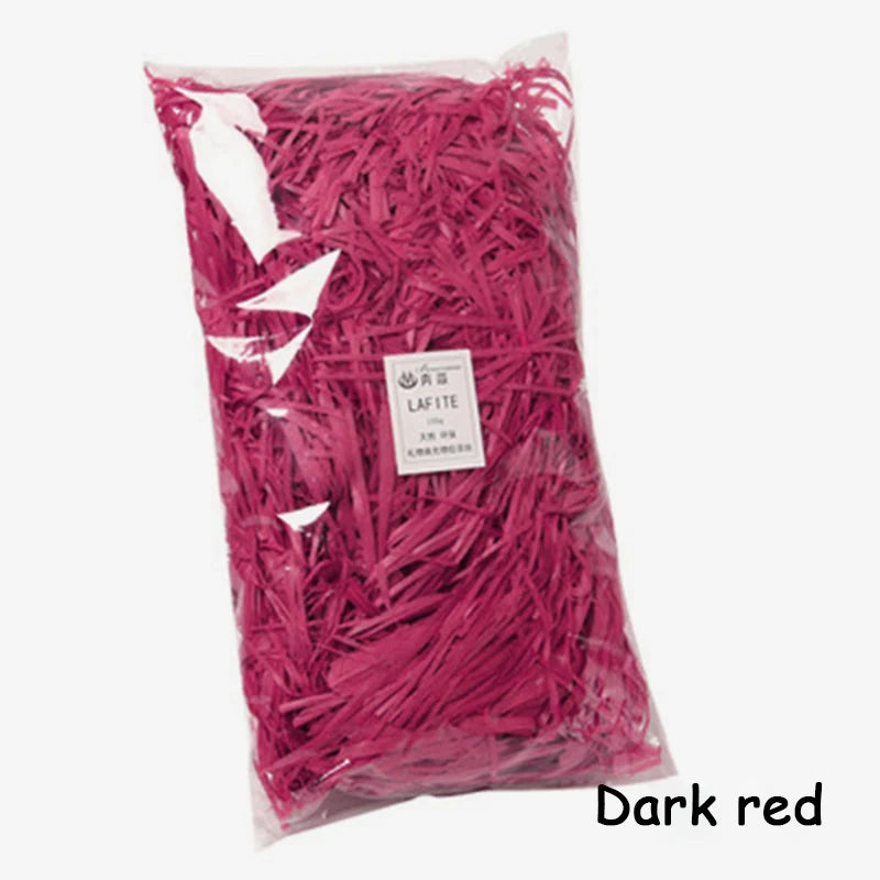 100g Colorful Shred Crinkle Paper Raffia Shredded Confetti Birthday Gift Box Filling Material Wedding Party DIY Packaging Decor