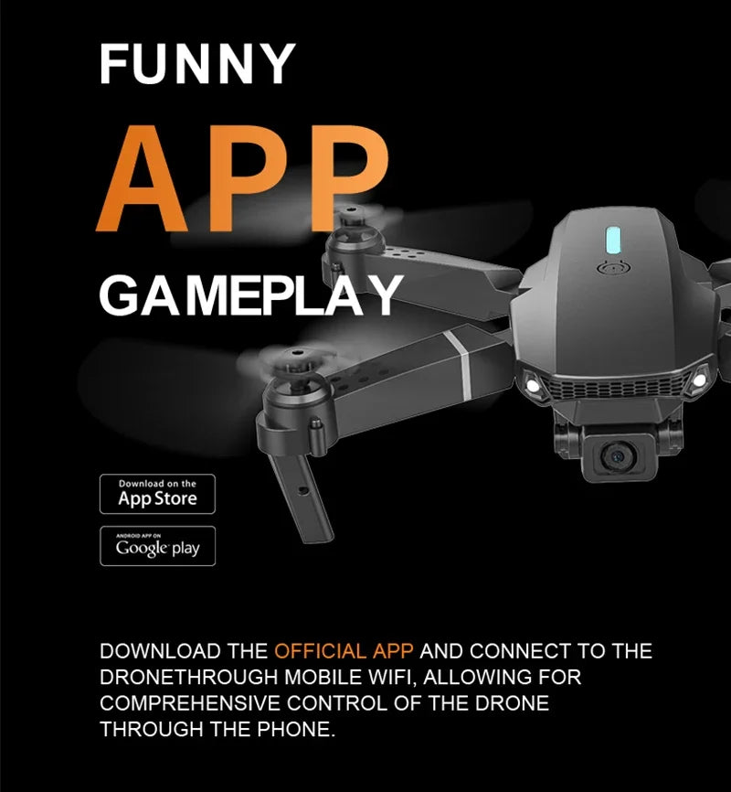 Professional mini remote control drone with E88 4k HD aerial camera