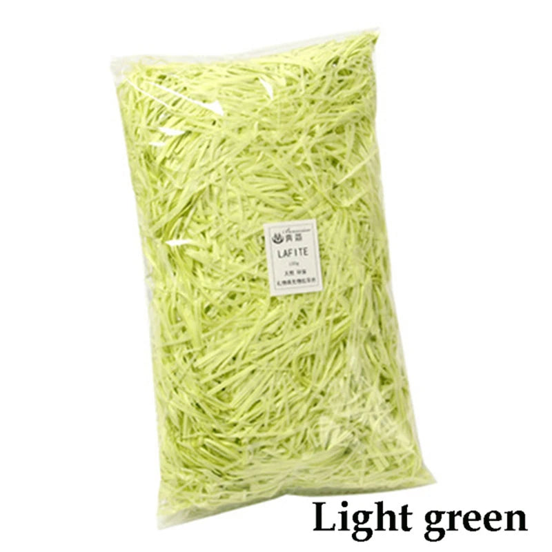 100g Colorful Shred Crinkle Paper Raffia Shredded Confetti Birthday Gift Box Filling Material Wedding Party DIY Packaging Decor