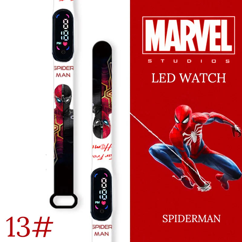 Spiderman Kid's Waterproof Children Digital Watch Boys LED Clock