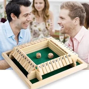 Deluxe Four Sided 10 Numbers Shut The Box Board Game