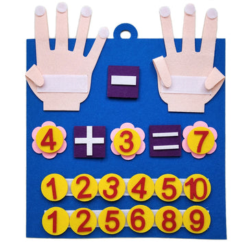 Toddler Montessori Toys Felt Finger Numbers Math Toy Children Counting Early Education