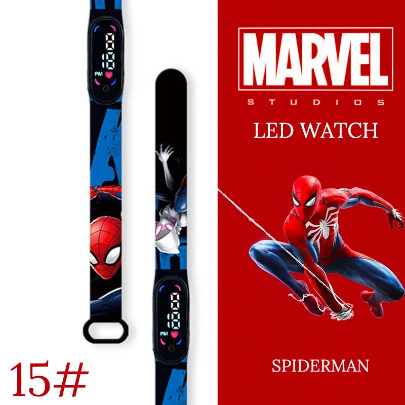 Spiderman Kid's Waterproof Children Digital Watch Boys LED Clock