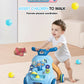Toddler Toys Hand Push Music Walker Early Educational Electric Lighting Trolley