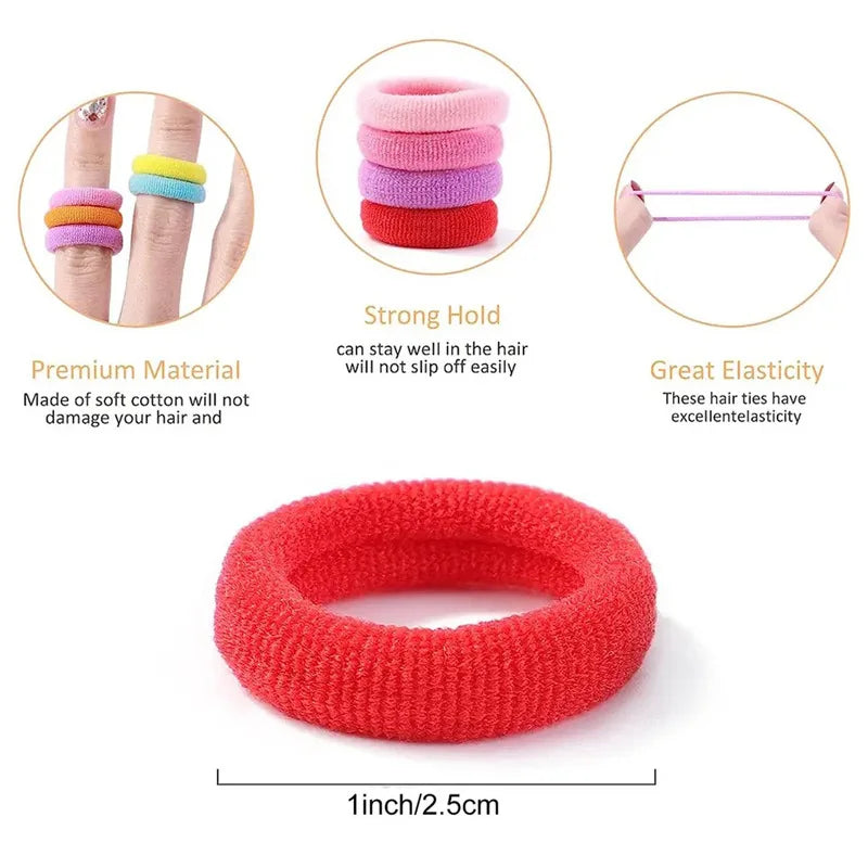 Children's Elastic Band Hair Clip Combination Set, Baby Hair Circle, Girl's Edge Clip Hair Accessory, Baby Princess Hair Rope.
