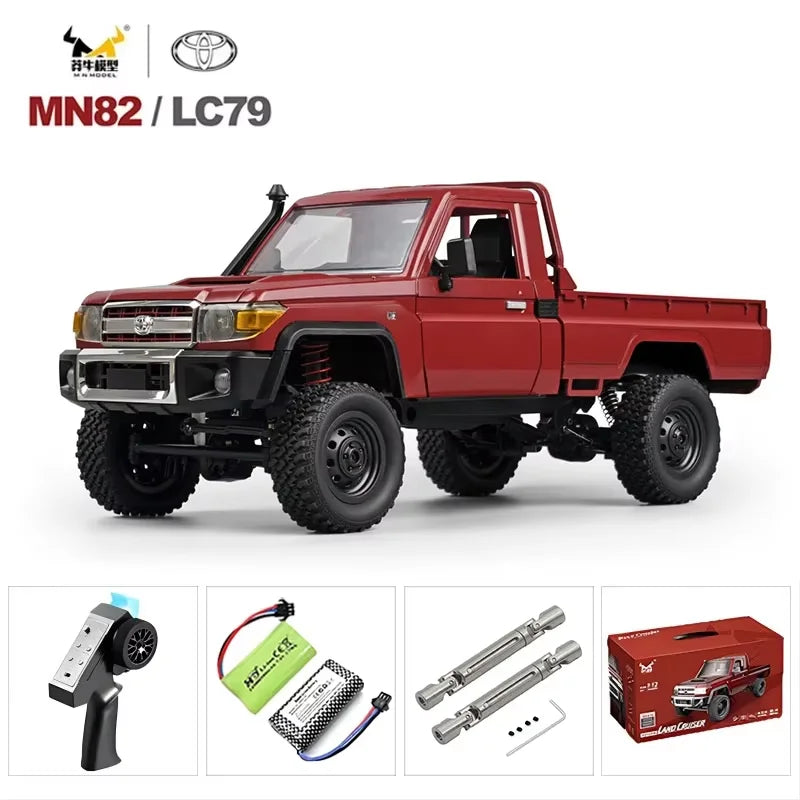 MN82 1:12 Retro with LED Lights, Full Scale Analog LC79, Four-wheel RC Car