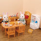 Forest Animal Family Dollhouse Furniture 1/12 Miniature Toys Girl Dolls