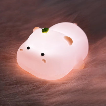 LED Night Lights Cute Sheep Panda Rabbit Silicone Lamp USB Rechargeable Timing Bedside Decor Kids Baby nightlight Birthday Gift