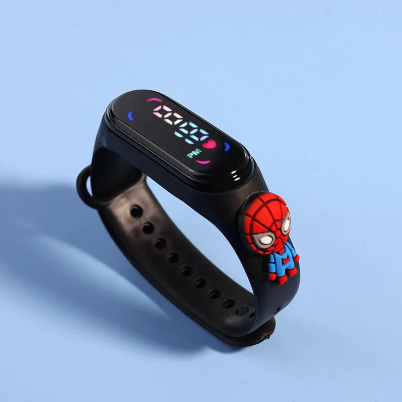 Spiderman Kid's Waterproof Children Digital Watch Boys LED Clock