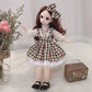 30cm Bjd Doll 12 Moveable Joints 1/6 Girl's Dress 3D Brown Eyes Toy