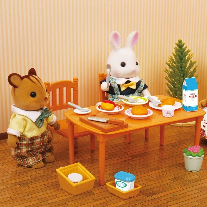 Forest Animal Family Dollhouse Furniture 1/12 Miniature Toys Girl Dolls