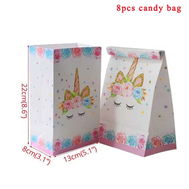 Unicorn Plate Napkin Cups Unicorn Party Supplies Balloons Kids Birthday Party Decoration Baby Shower Girl Kid Birthday Supplies