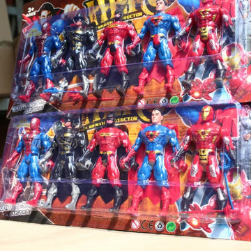 Spider-Man Batman Superman Iron Man Model set