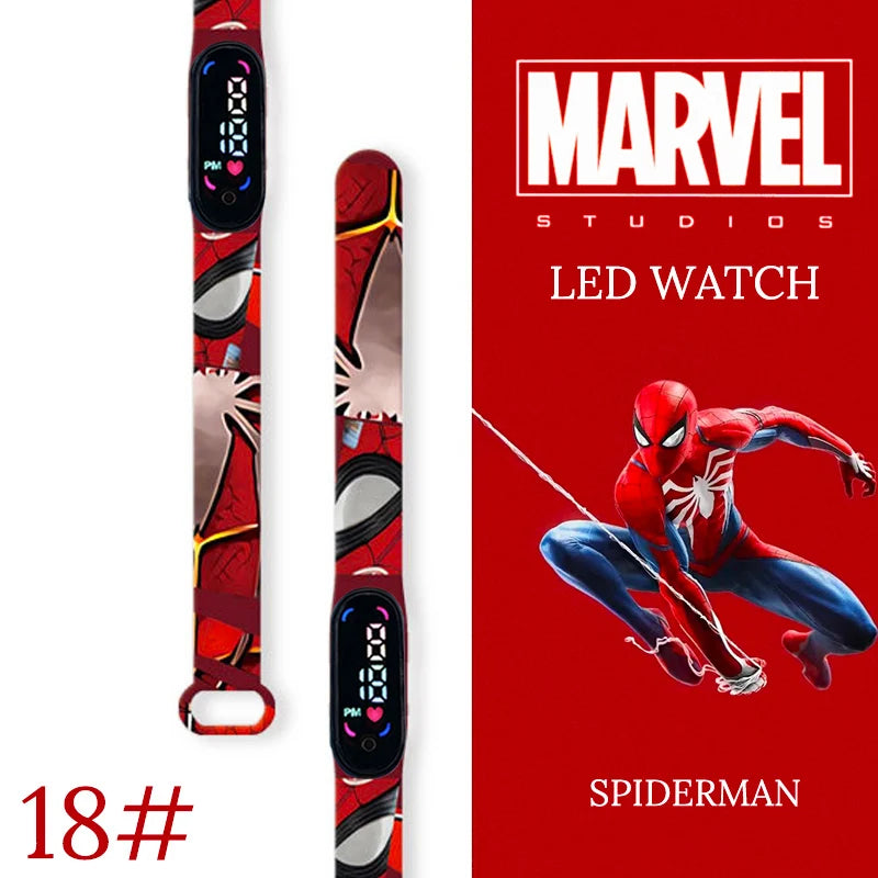 Spiderman Kid's Waterproof Children Digital Watch Boys LED Clock