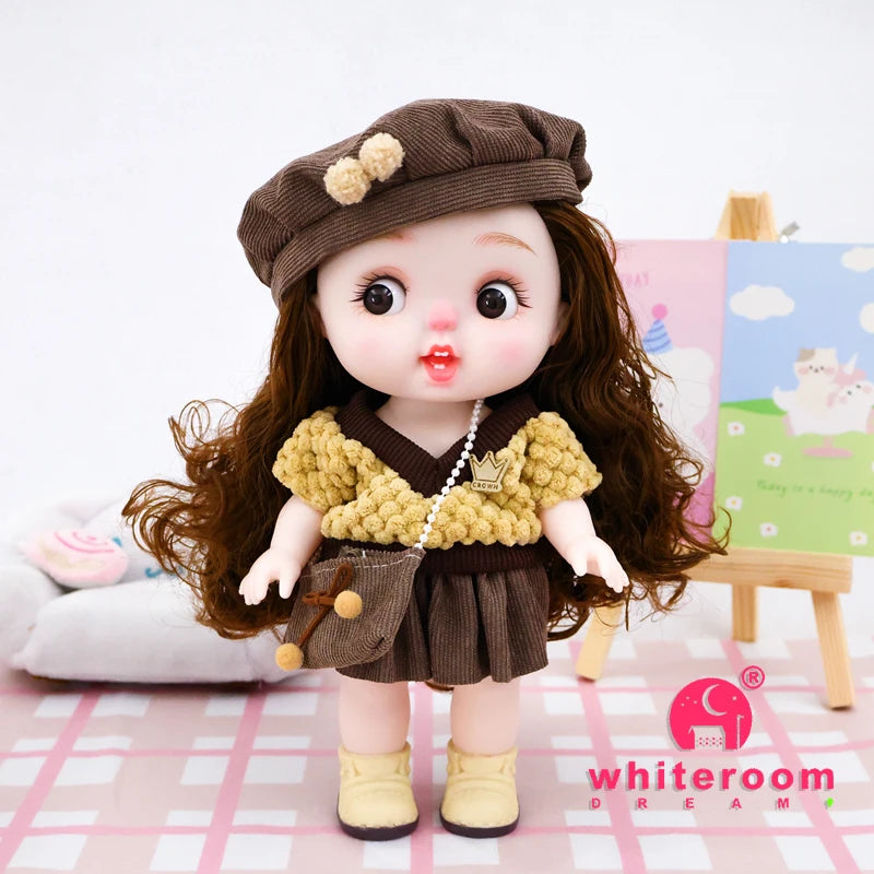 Dolls Toys Girl Doll Big Head Cute Baby Festival Gift Reborn Kids Dolls For Girls 25cm