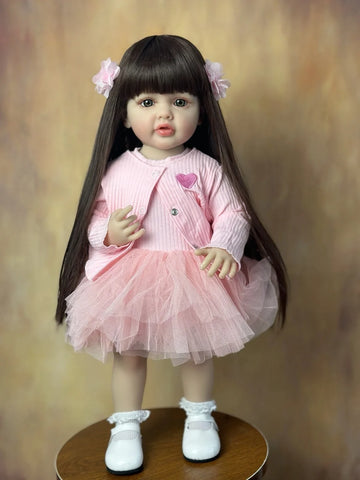 BZDOLL 55CM 22Inch Can Stand Reborn Baby Doll Soft Silicone Body Princess