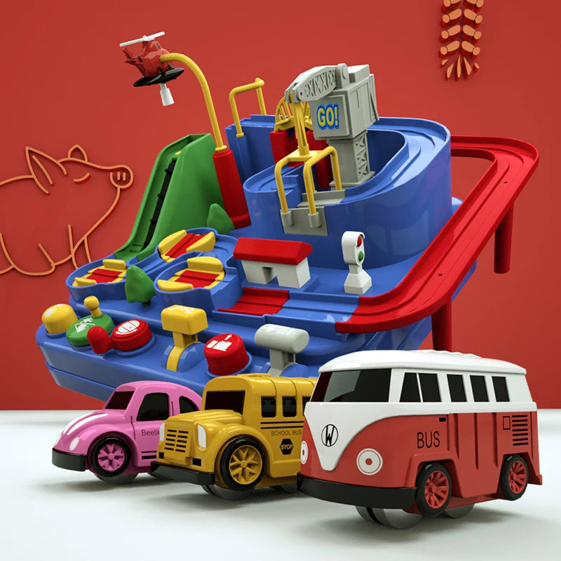 Racing Rail Car for Children Adventure Game Mechanical Interactive Train