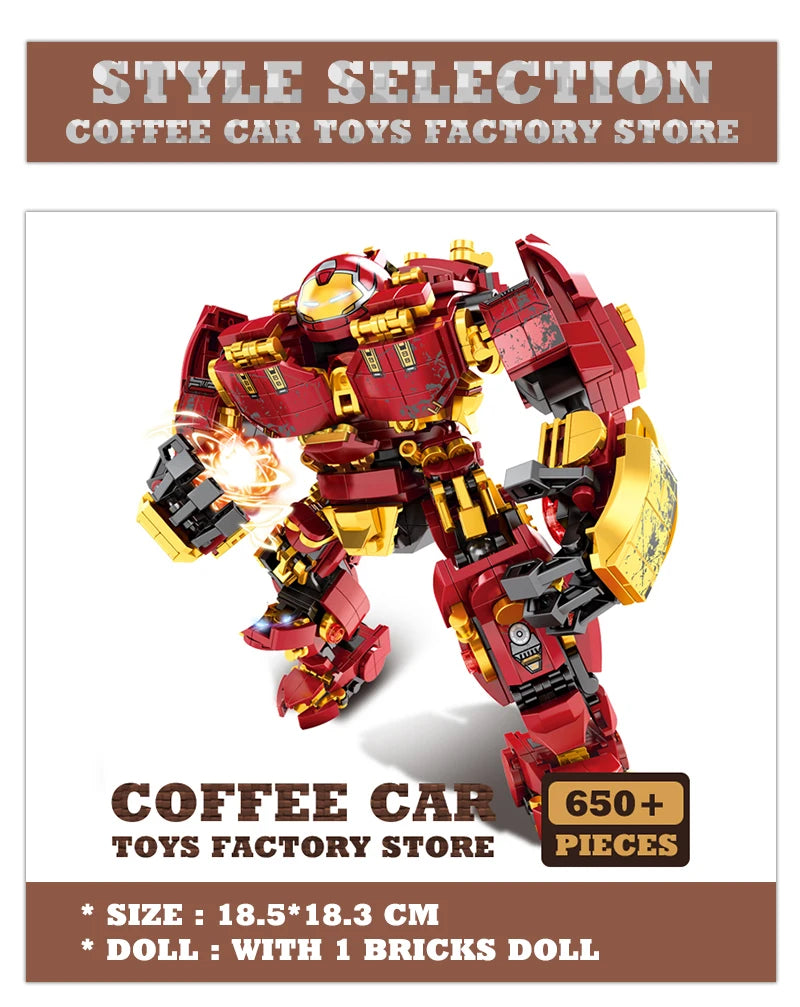 Superheroes Building Blocks Movie Hero Model Armor Iron Robot Bricks Toys