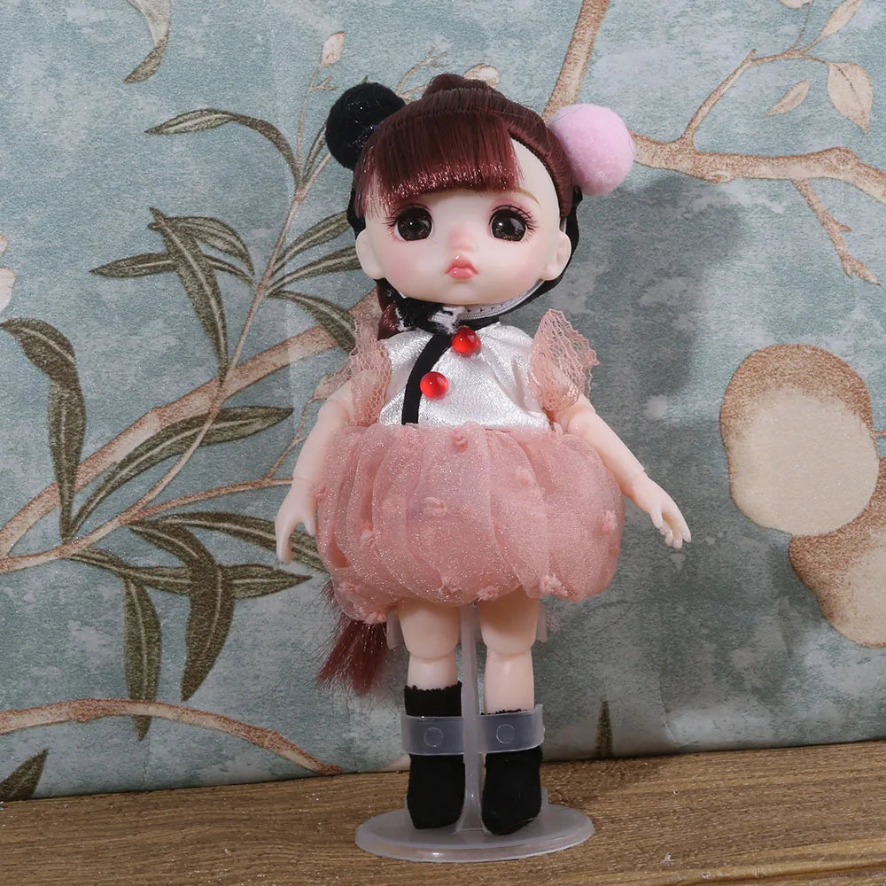 16cm BJD Doll Full Set 13 Moveable Joint Dolls Cartoon Dress Bjd Toy