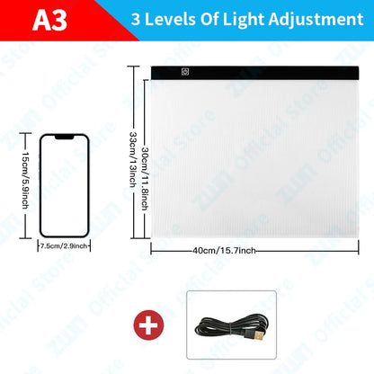 3-Level Led Drawing Copy Pad Board game, Toy, Painting